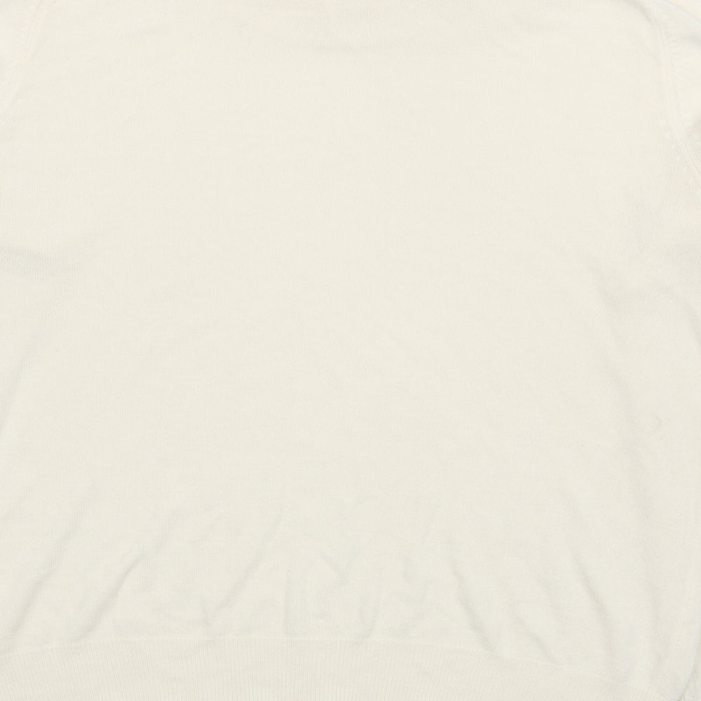 Womens UK Size 16 Marks and Spencer White Pullover Jumper