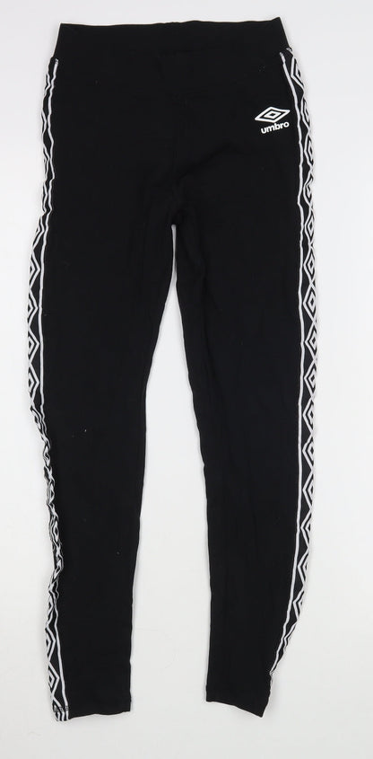 Umbro Womens Black  Cotton Jogger Leggings Size XS L25 in