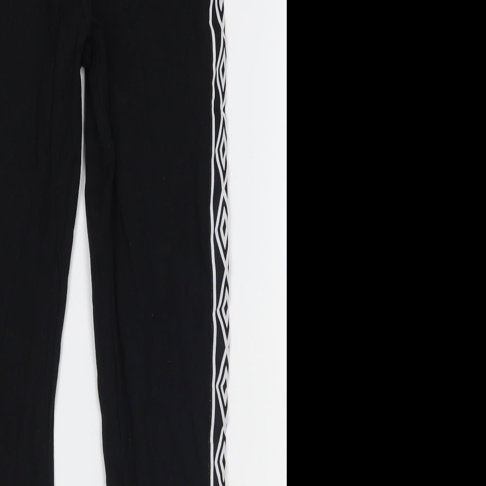 Umbro Womens Black  Cotton Jogger Leggings Size XS L25 in