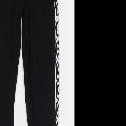 Umbro Womens Black  Cotton Jogger Leggings Size XS L25 in
