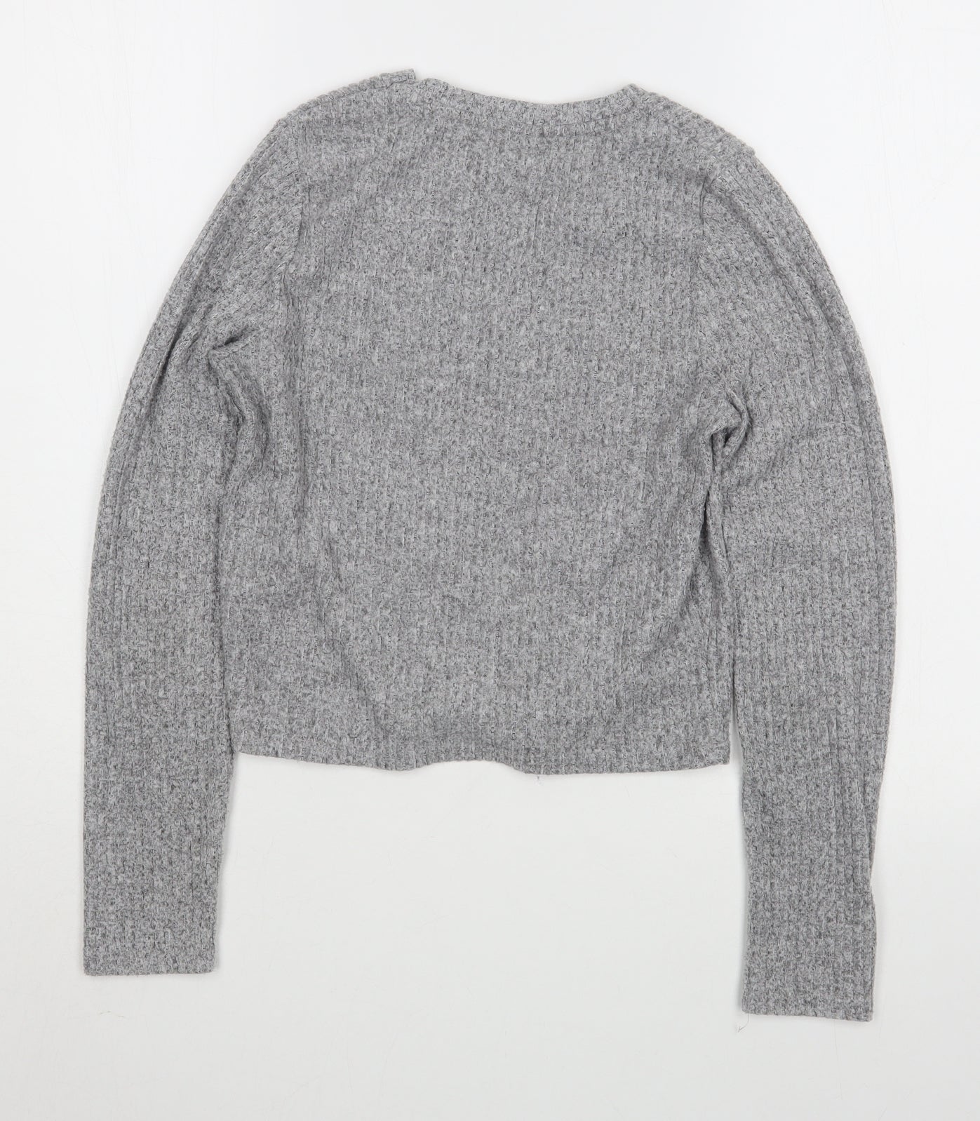 Matalan Girls Grey Round Neck  Polyester Pullover Jumper Size 13 Years  Pullover