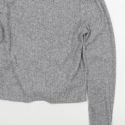 Matalan Girls Grey Round Neck  Polyester Pullover Jumper Size 13 Years  Pullover