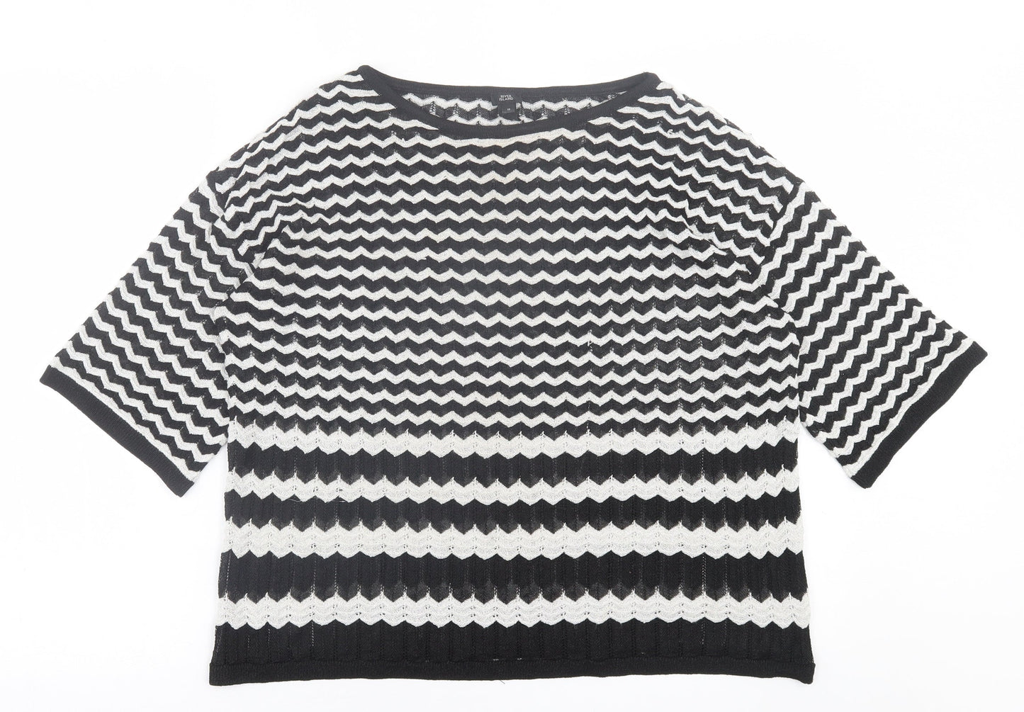 Womens UK Size 10 River Island White Pullover Jumper