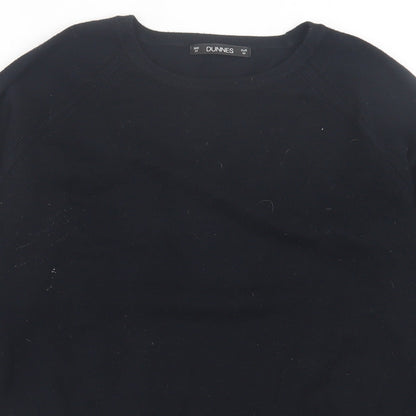 Womens UK Size M Dunnes Stores Black Pullover Jumper