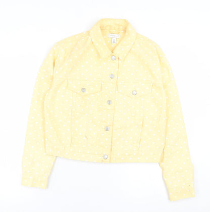 Womens UK Size 8 Topshop Yellow Jacket
