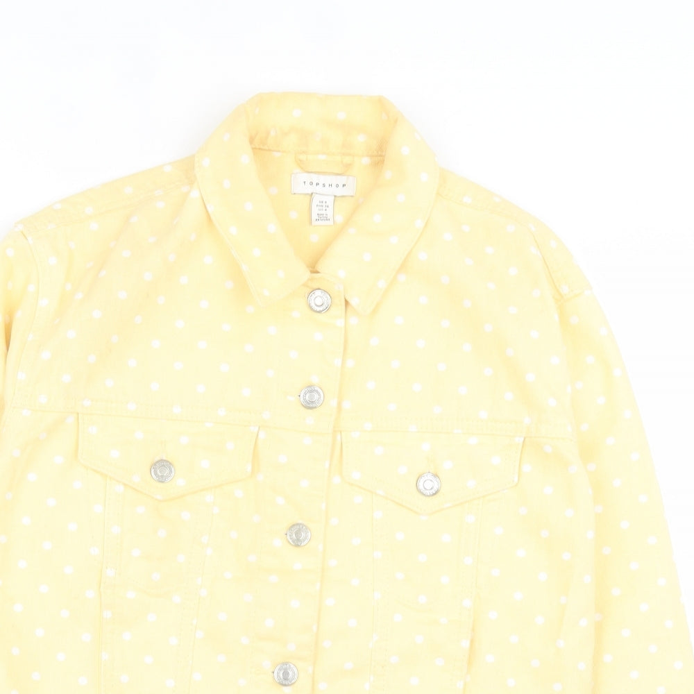Womens UK Size 8 Topshop Yellow Jacket