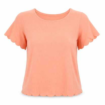 Womens UK Size 10 Topshop Orange Basic T-Shirt