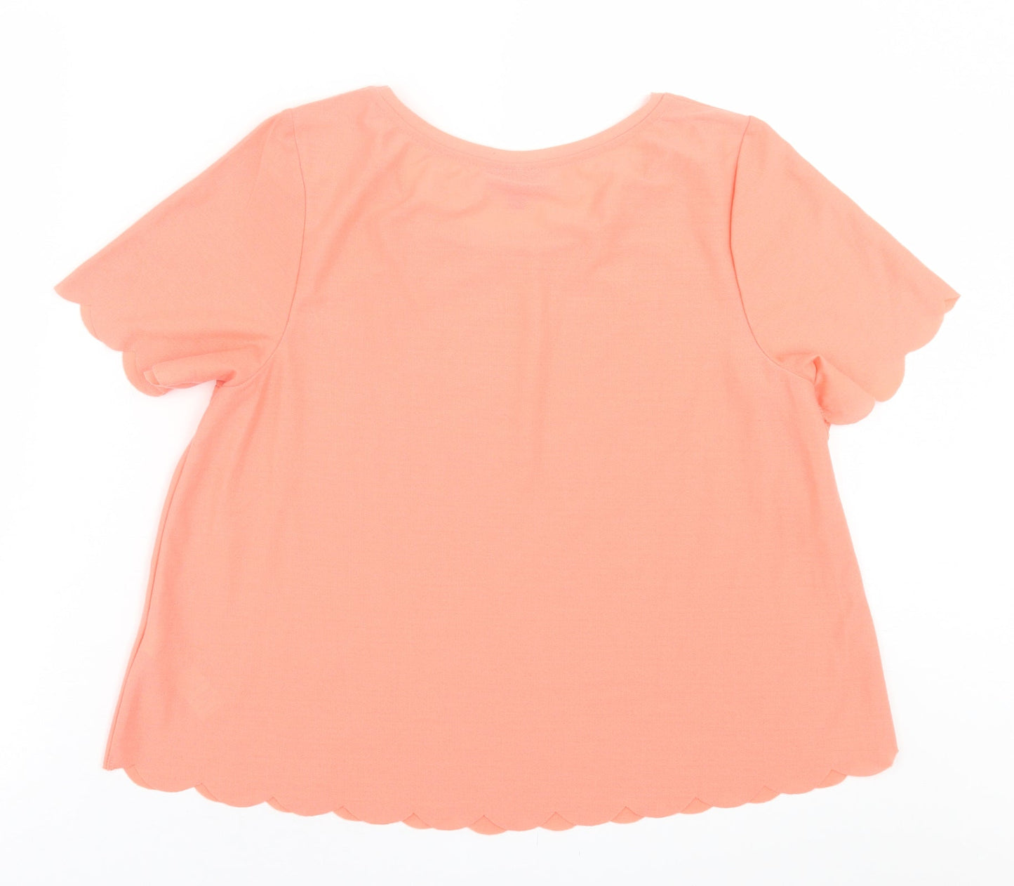 Womens UK Size 10 Topshop Orange Basic T-Shirt