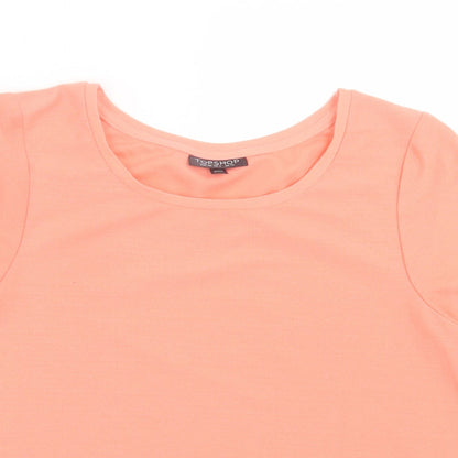 Womens UK Size 10 Topshop Orange Basic T-Shirt