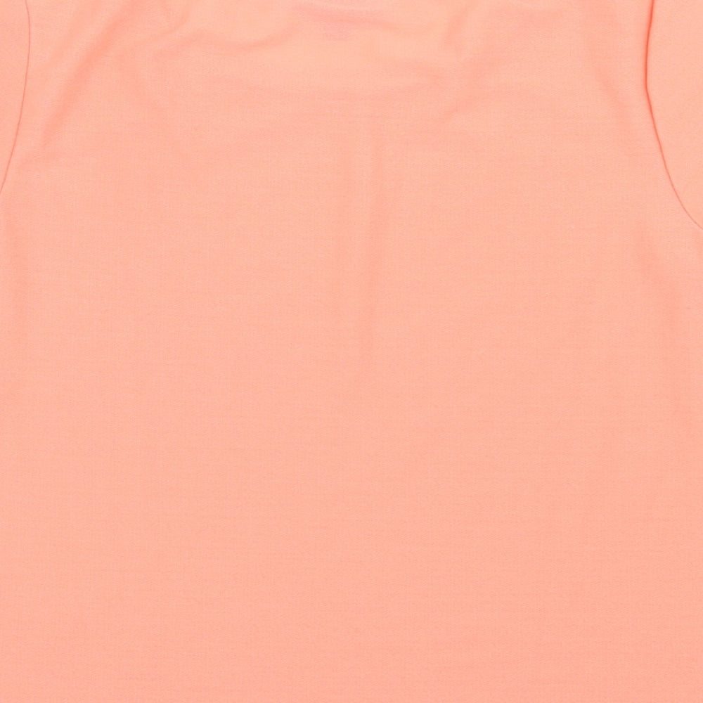 Womens UK Size 10 Topshop Orange Basic T-Shirt