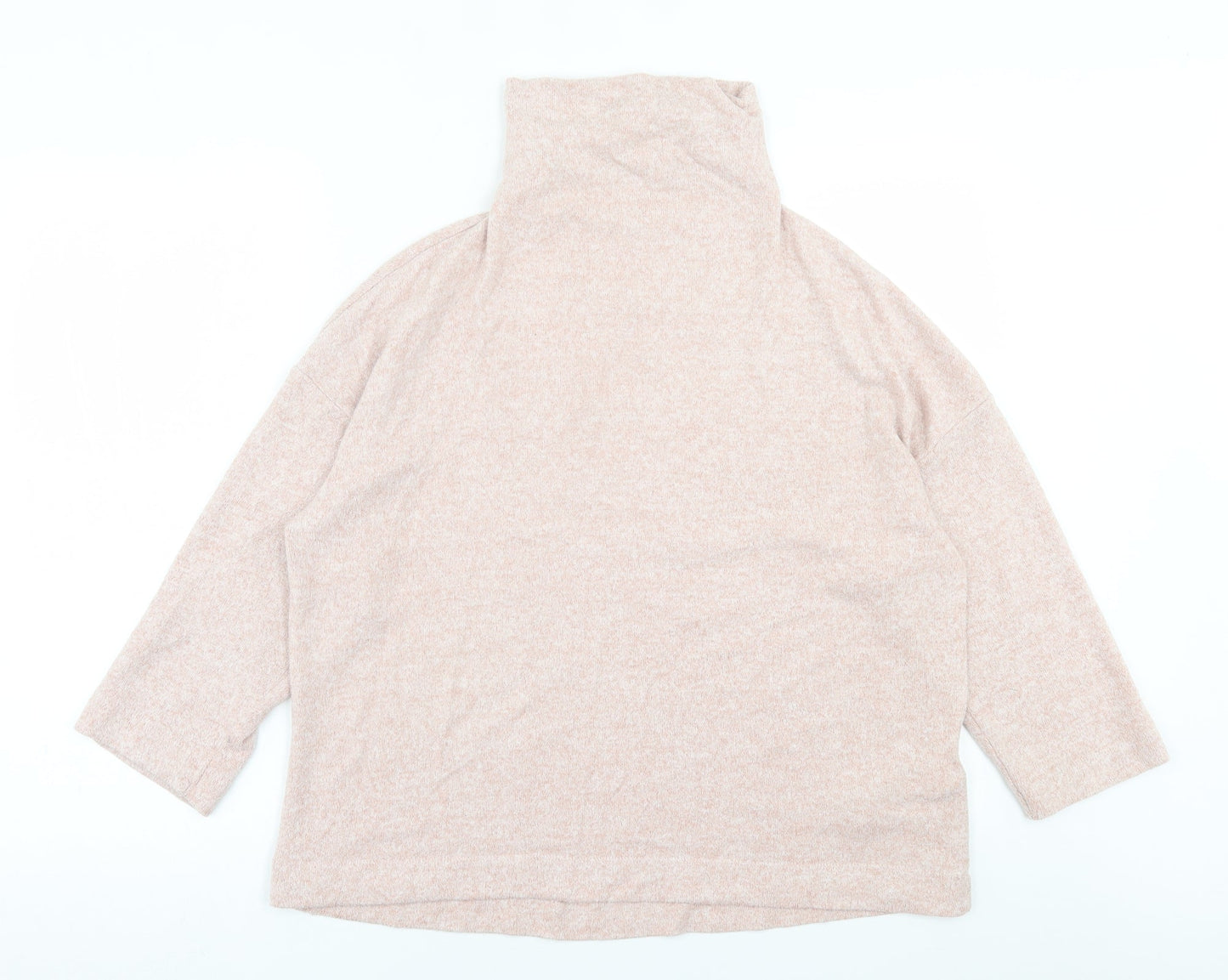 Womens UK Size L Stradivarius Pink Pullover Jumper