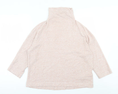 Womens UK Size L Stradivarius Pink Pullover Jumper