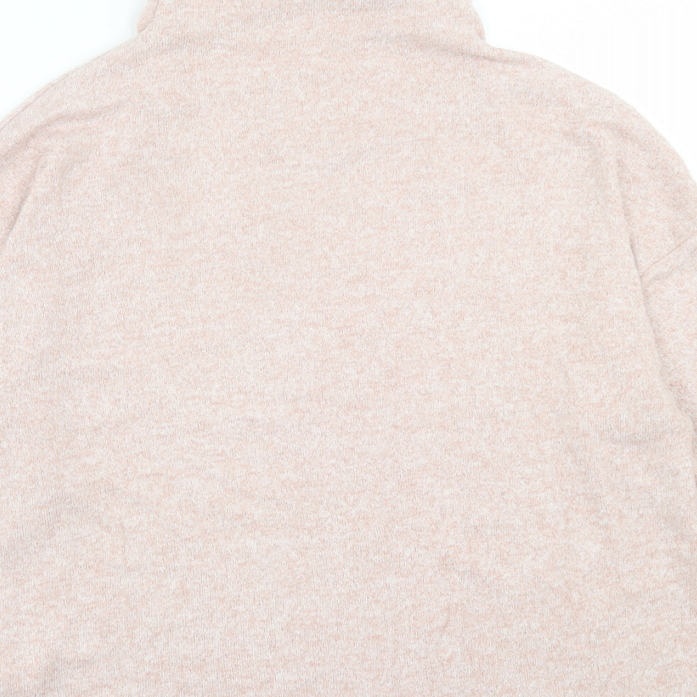 Womens UK Size L Stradivarius Pink Pullover Jumper