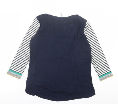 Womens UK Size M Stradivarius Blue Basic T-Shirt
