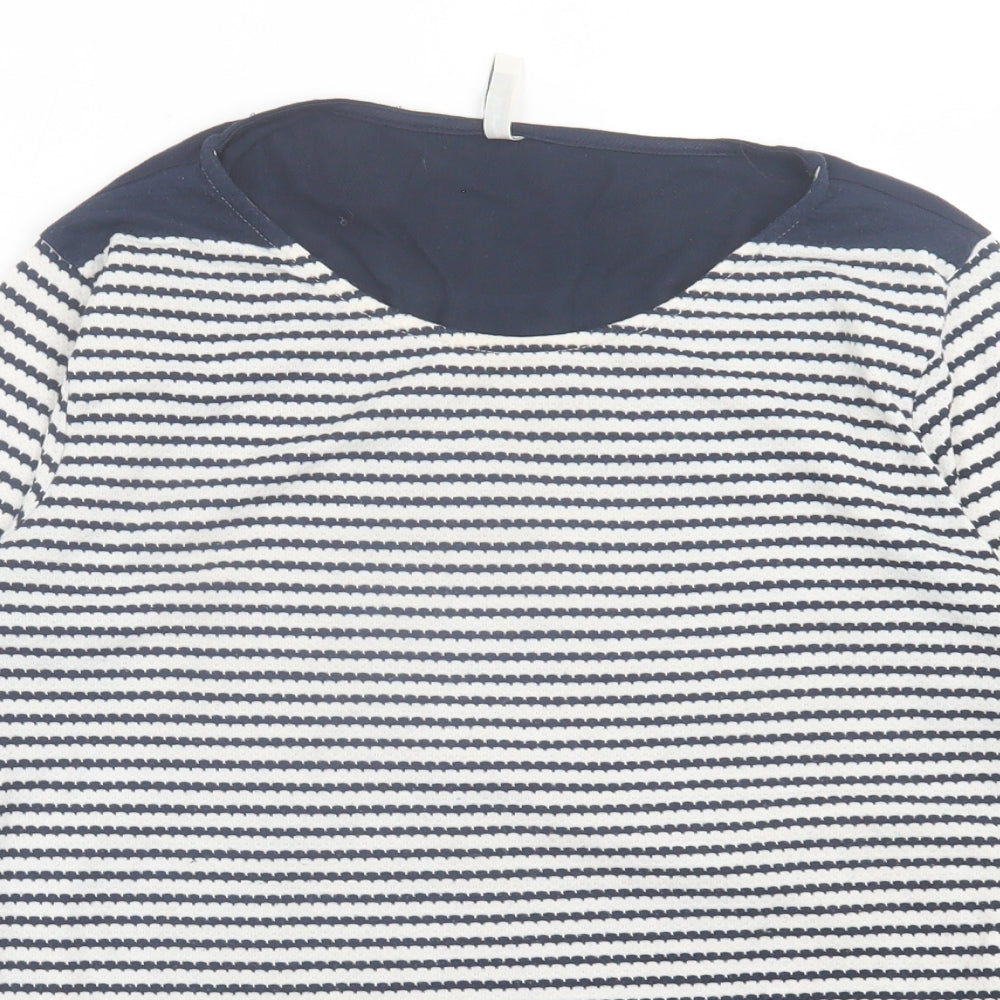 Womens UK Size M Stradivarius Blue Basic T-Shirt