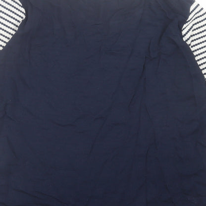 Womens UK Size M Stradivarius Blue Basic T-Shirt