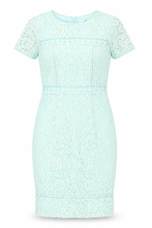 by very Womens Green Floral Polyamide Bodycon  Size 10  Crew Neck Zip