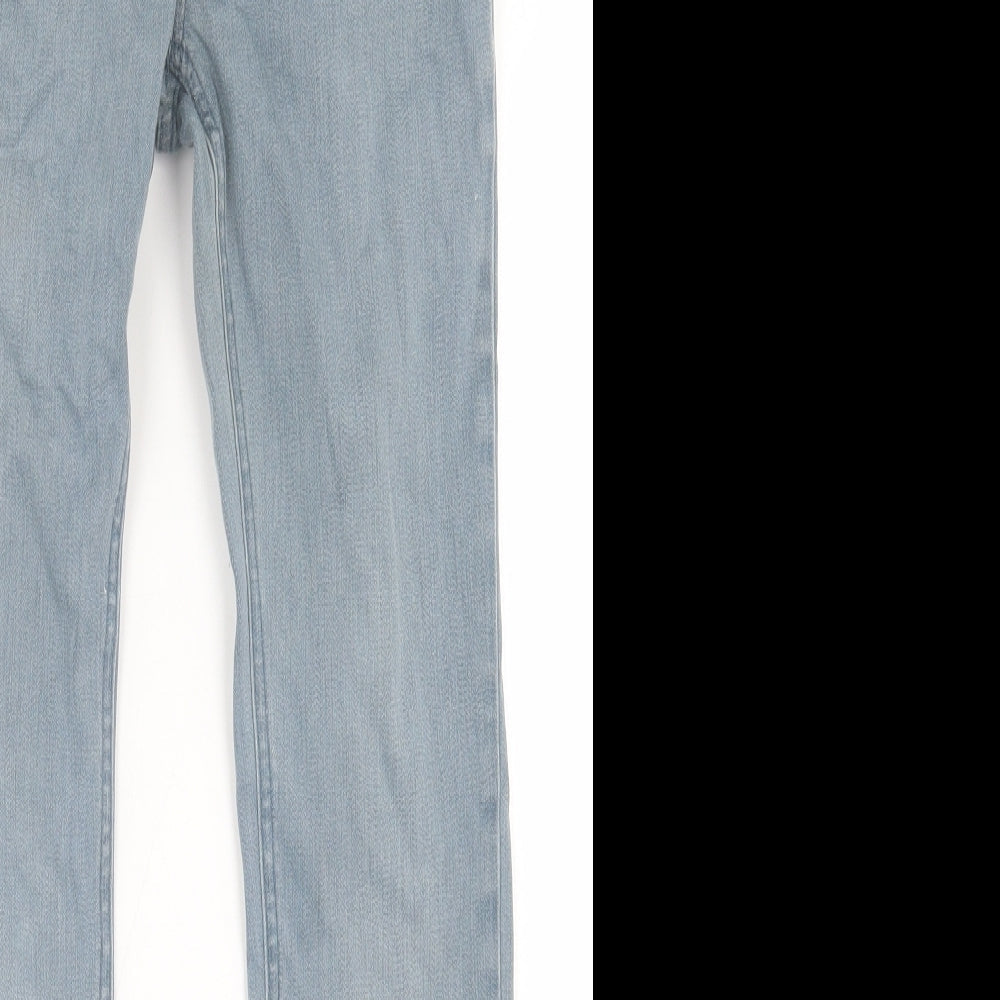 Zara Mens Blue  Cotton Straight Jeans Size 28 in L28 in Regular Button