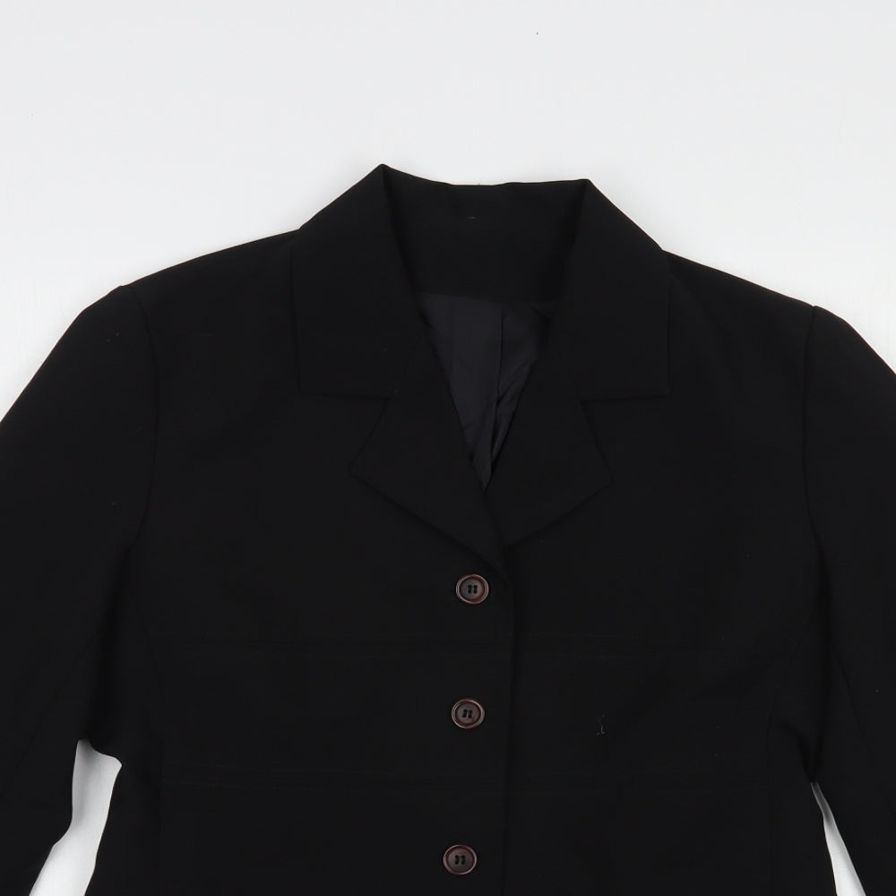 New Look Womens Black   Jacket Blazer Size 12  Button