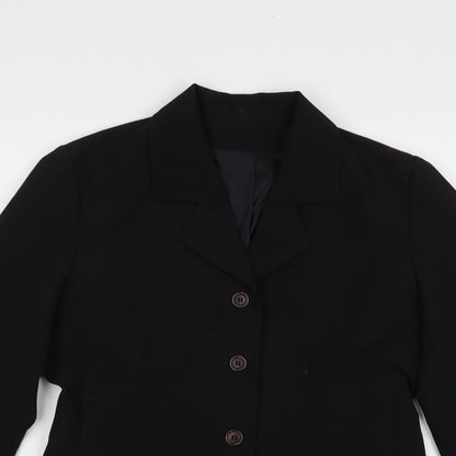 New Look Womens Black   Jacket Blazer Size 12  Button