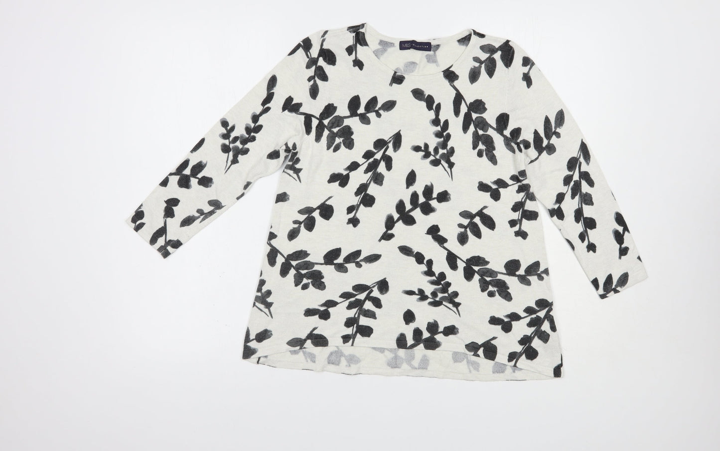 Womens UK Size 12 Marks and Spencer White Pullover Jumper