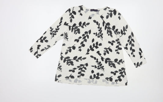 Womens UK Size 12 Marks and Spencer White Pullover Jumper