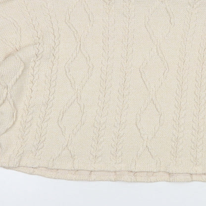 F&F Womens Beige Roll Neck  Polyester Pullover Jumper Size 6