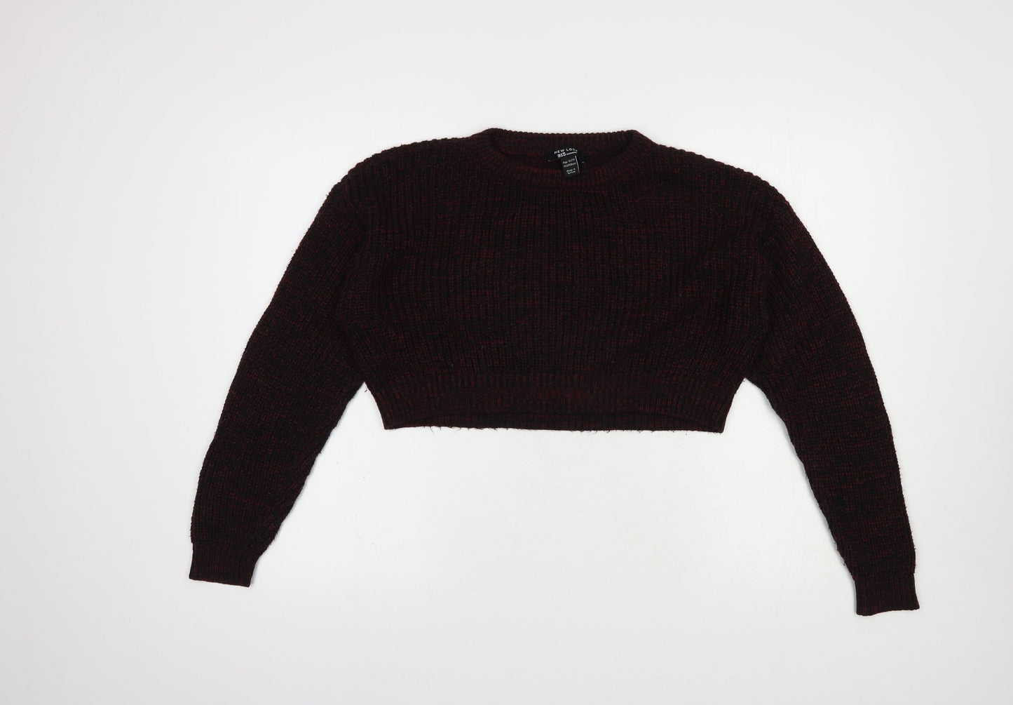New Look Girls Purple Crew Neck  Acrylic Pullover Jumper Size 12 Years  Pullover