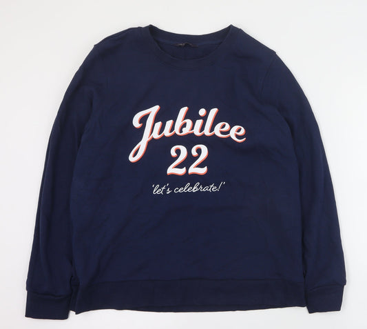 Womens UK Size 18 Marks and Spencer Blue Pullover Sweatshirt