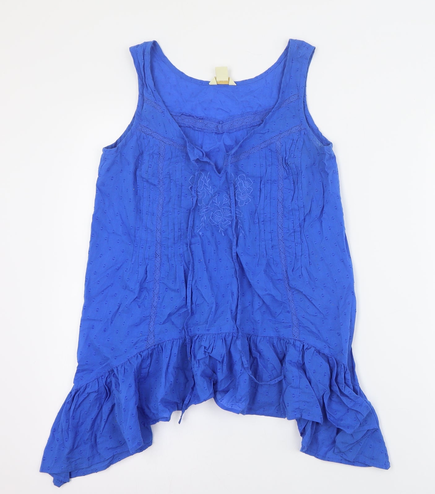 Womens UK Size 8 Monsoon Blue Basic Tank