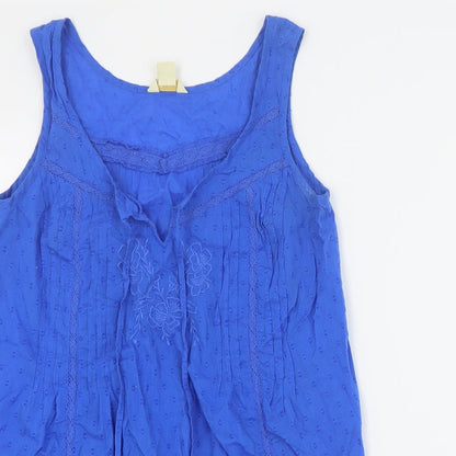 Womens UK Size 8 Monsoon Blue Basic Tank