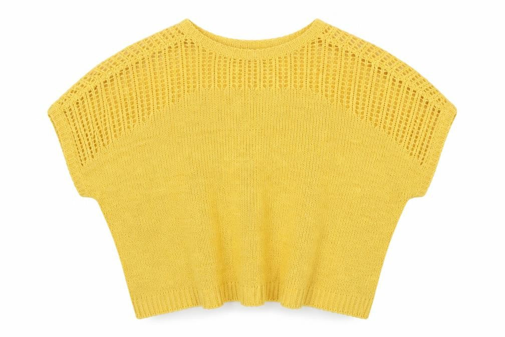 Womens UK Size M Peacocks Yellow Pullover Jumper