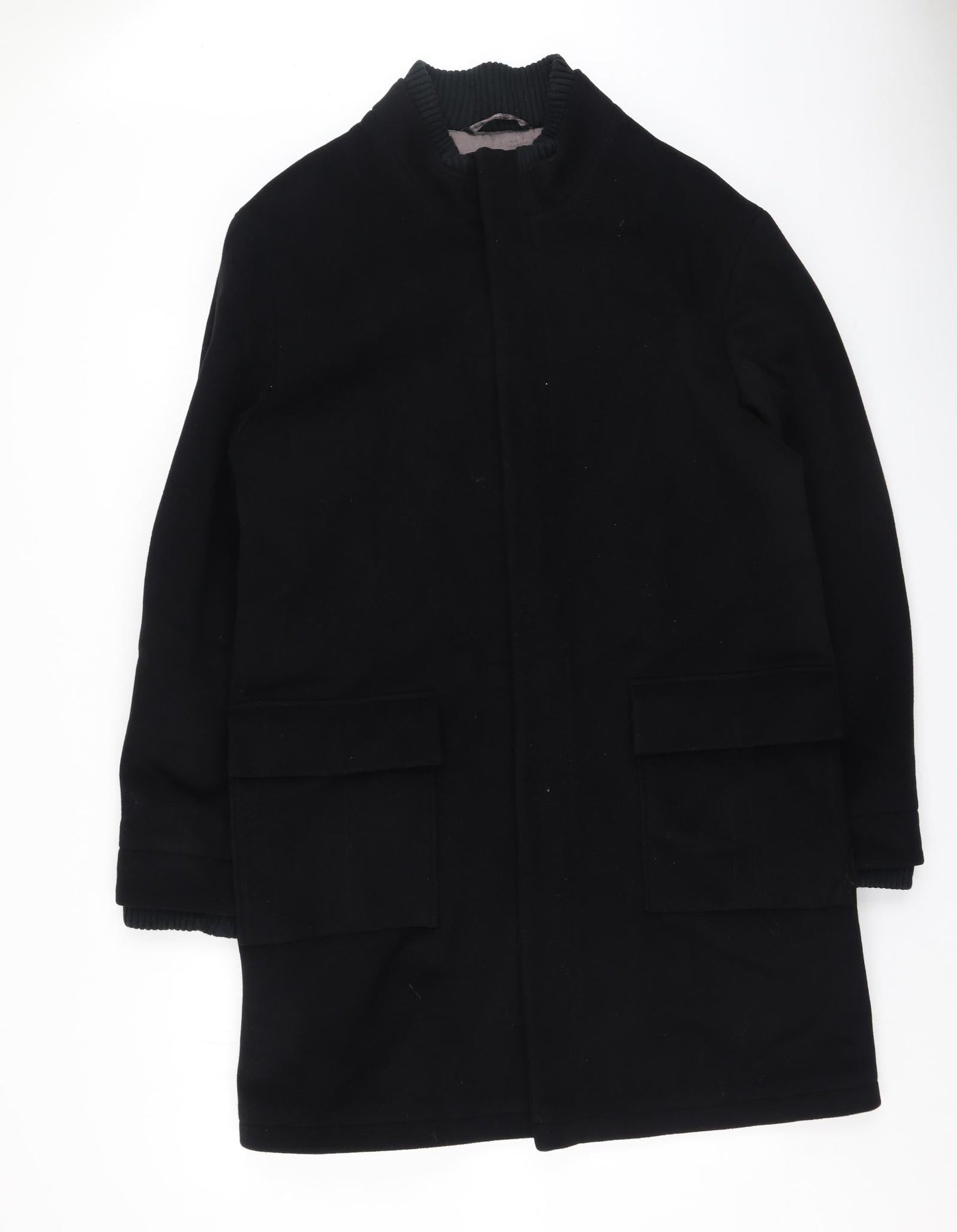 Jeffrey Banks Womens Black   Trench Coat Coatigan Size M
