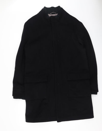 Jeffrey Banks Womens Black   Trench Coat Coatigan Size M
