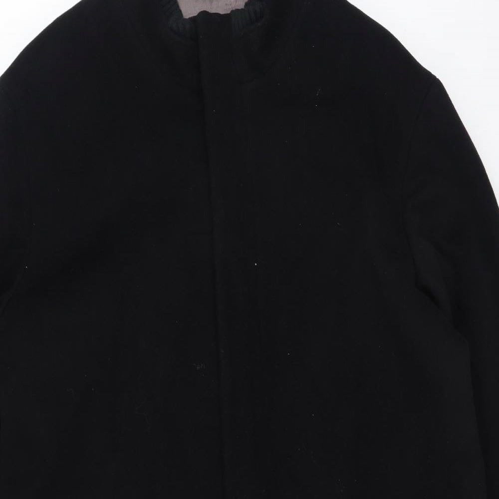 Jeffrey Banks Womens Black   Trench Coat Coatigan Size M