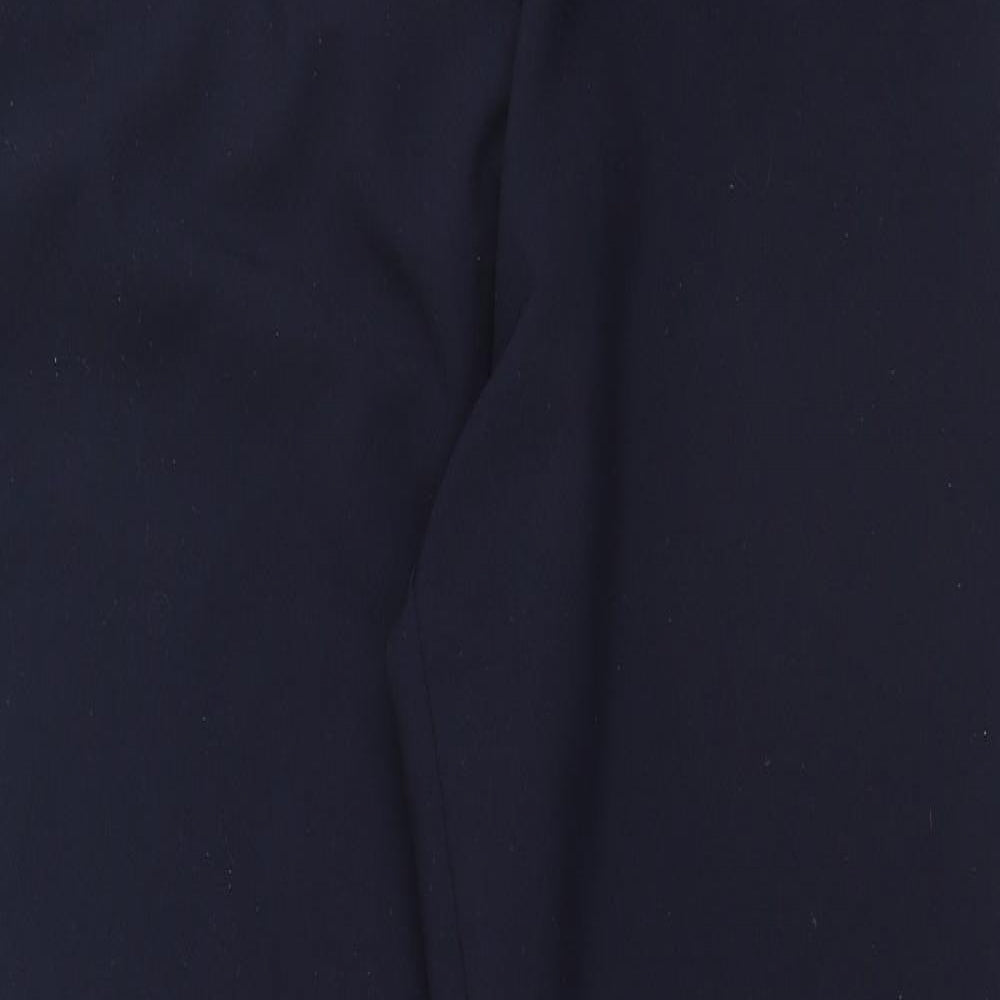BM Womens Blue  Polyester Trousers  Size 14 L26 in Regular