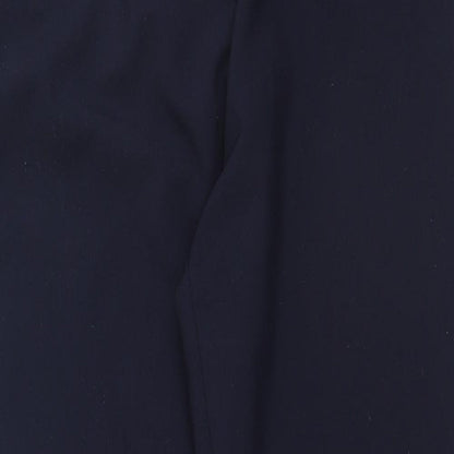 BM Womens Blue  Polyester Trousers  Size 14 L26 in Regular