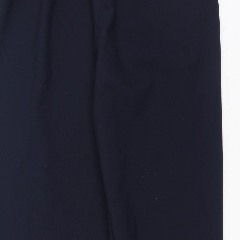 BM Womens Blue  Polyester Trousers  Size 14 L26 in Regular