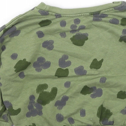 George  Boys Green Camouflage Cotton Pullover Sweatshirt Size 2-3 Years