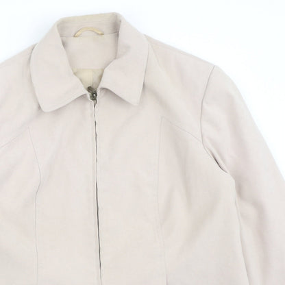 Womens UK Size 18 Bonmarché Beige Full Zip Jumper