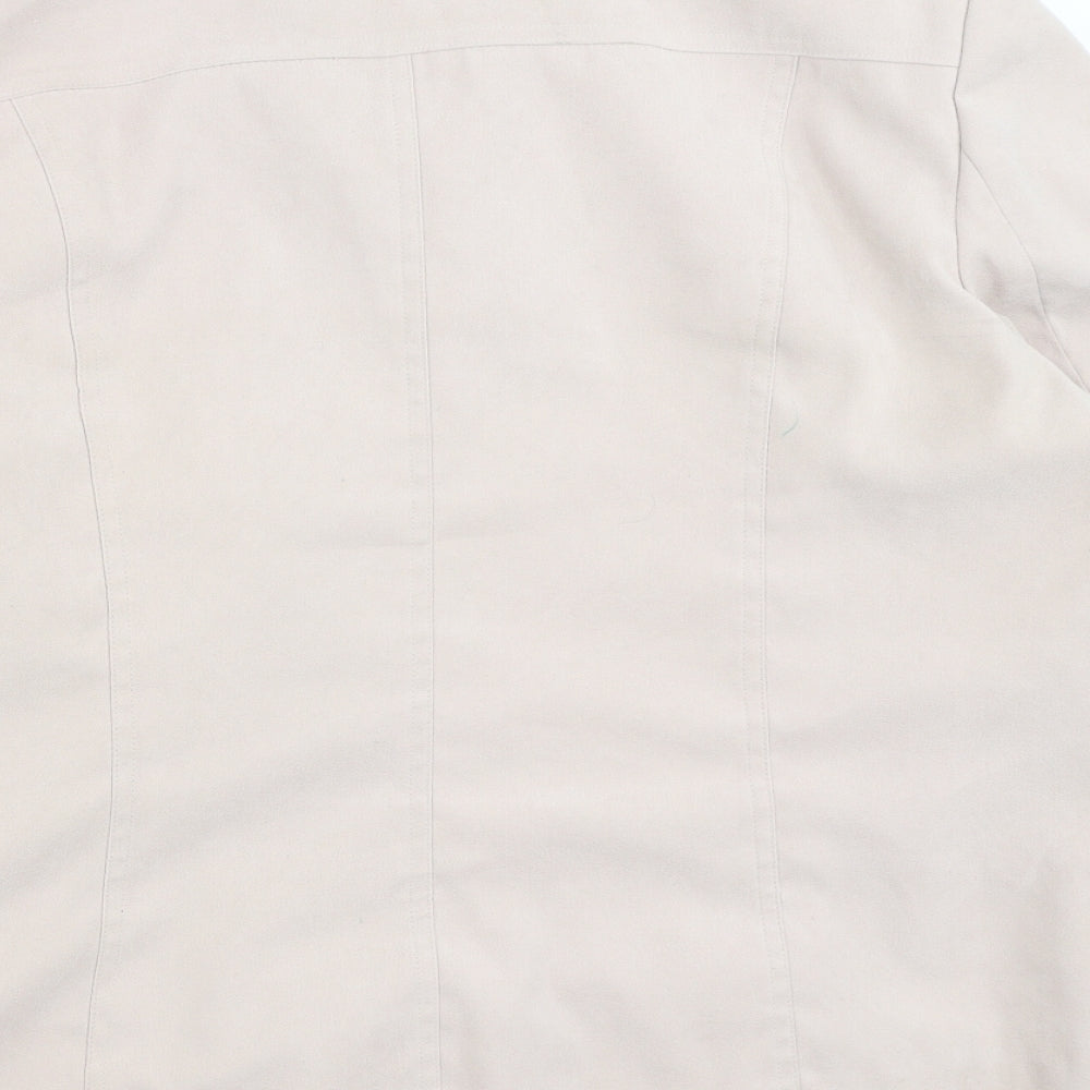 Womens UK Size 18 Bonmarché Beige Full Zip Jumper