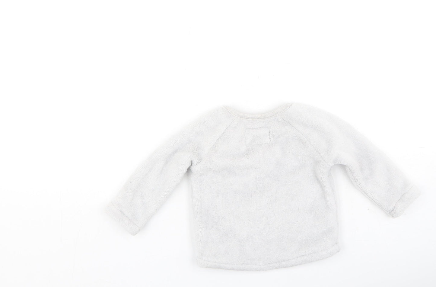 F&F Girls Grey Solid Cotton Cami Pyjama Top Size 3-6 Months   - Bunnies