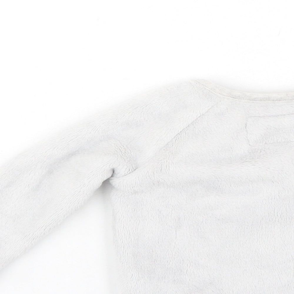 F&F Girls Grey Solid Cotton Cami Pyjama Top Size 3-6 Months   - Bunnies