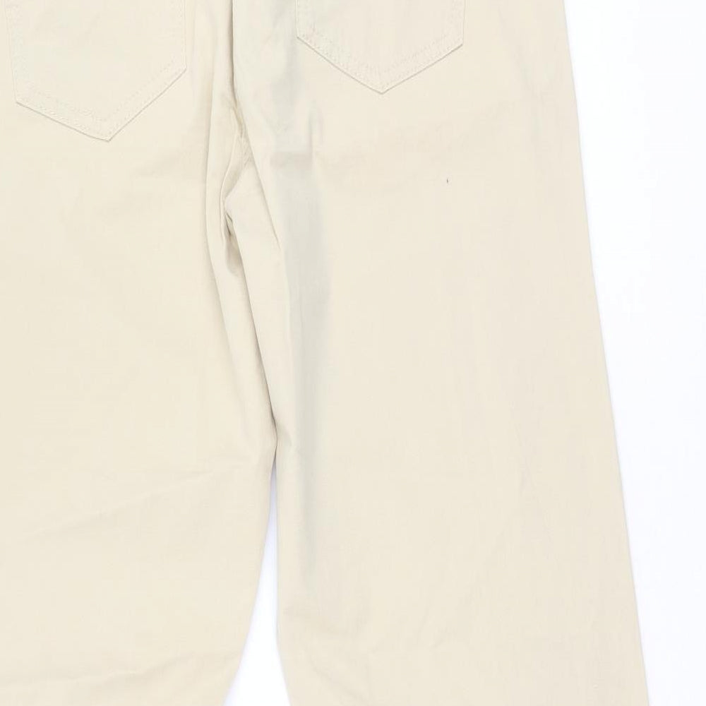 Backtee Womens Beige  Cotton Trousers  Size 16 L26 in Regular