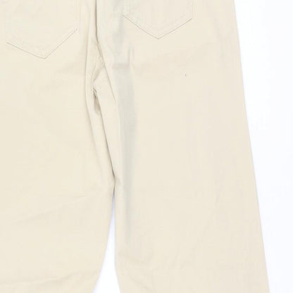 Backtee Womens Beige  Cotton Trousers  Size 16 L26 in Regular
