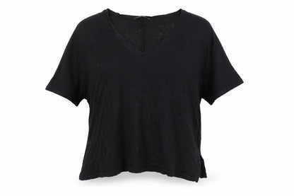 Womens UK Size M Zara Black Basic T-Shirt