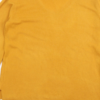 Primark Womens Yellow V-Neck  Acrylic Pullover Jumper Size S