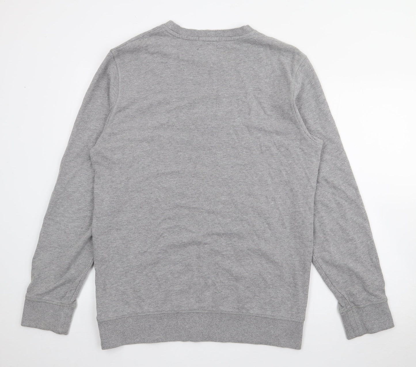 Vintage Cloth Mens Grey  Cotton Pullover Sweatshirt Size L