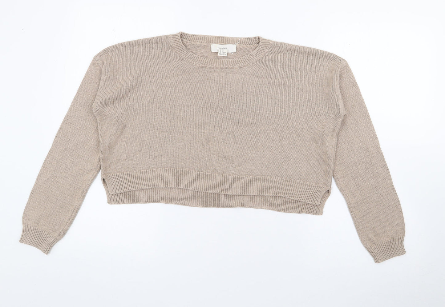 Womens UK Size M Forever 21 Beige Pullover Jumper