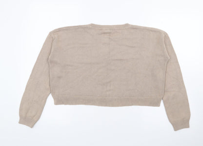 Womens UK Size M Forever 21 Beige Pullover Jumper